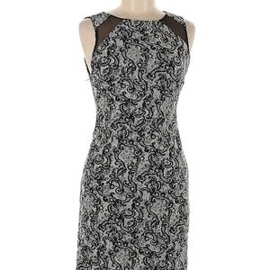 Alice + Olivia Sleeveless Black and White Paisley Dress Size 6